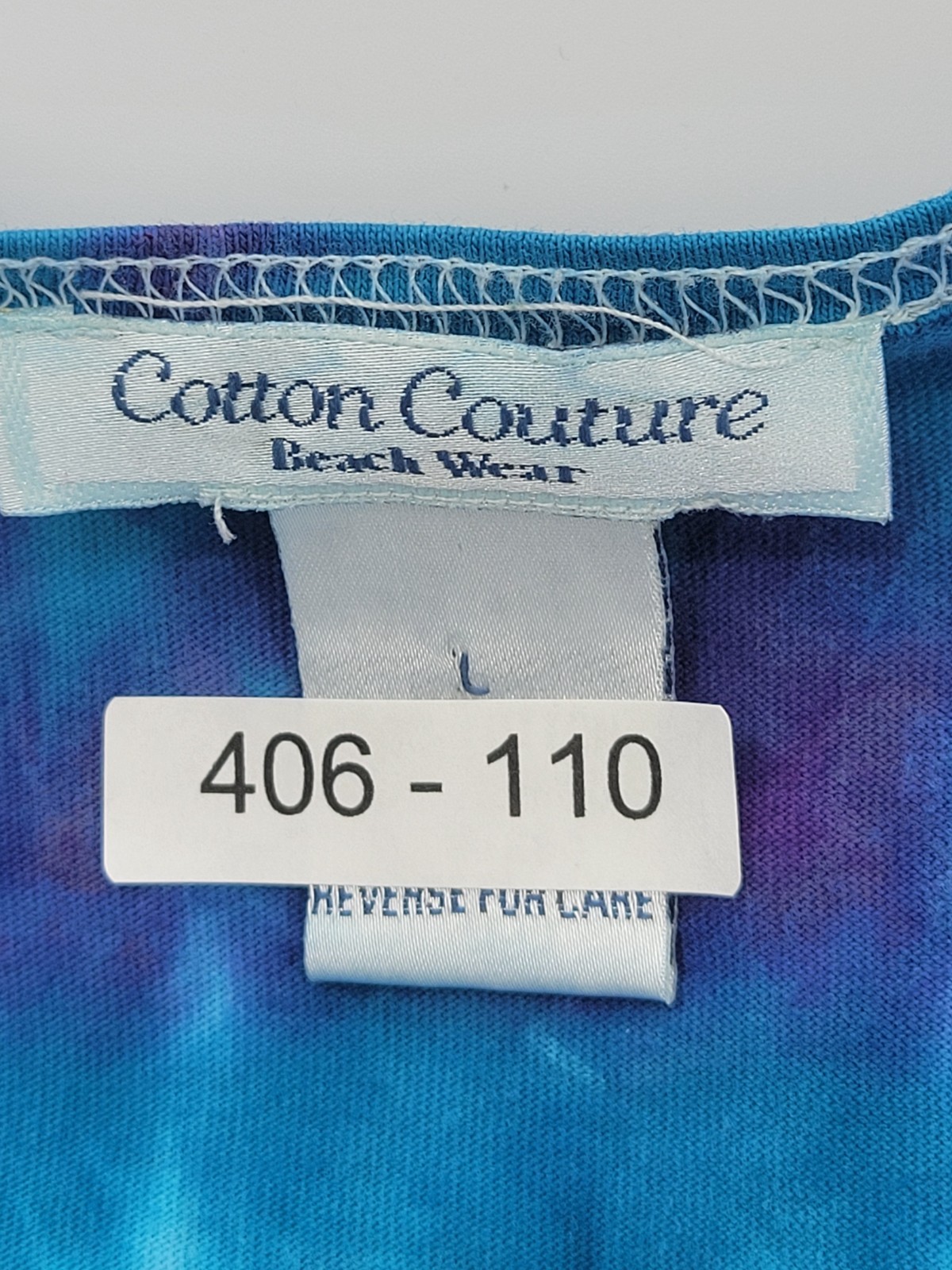 Cotton Couture Beach Wear Dress Womens Large Colorful Tie Die Sleeveless Boho