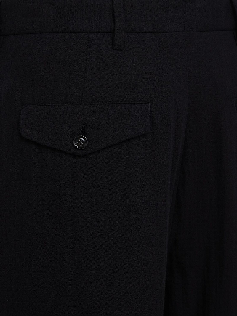 ANN DEMEULEMEESTER Leon Comfort Fit Black Cotton Pants New & Authentic