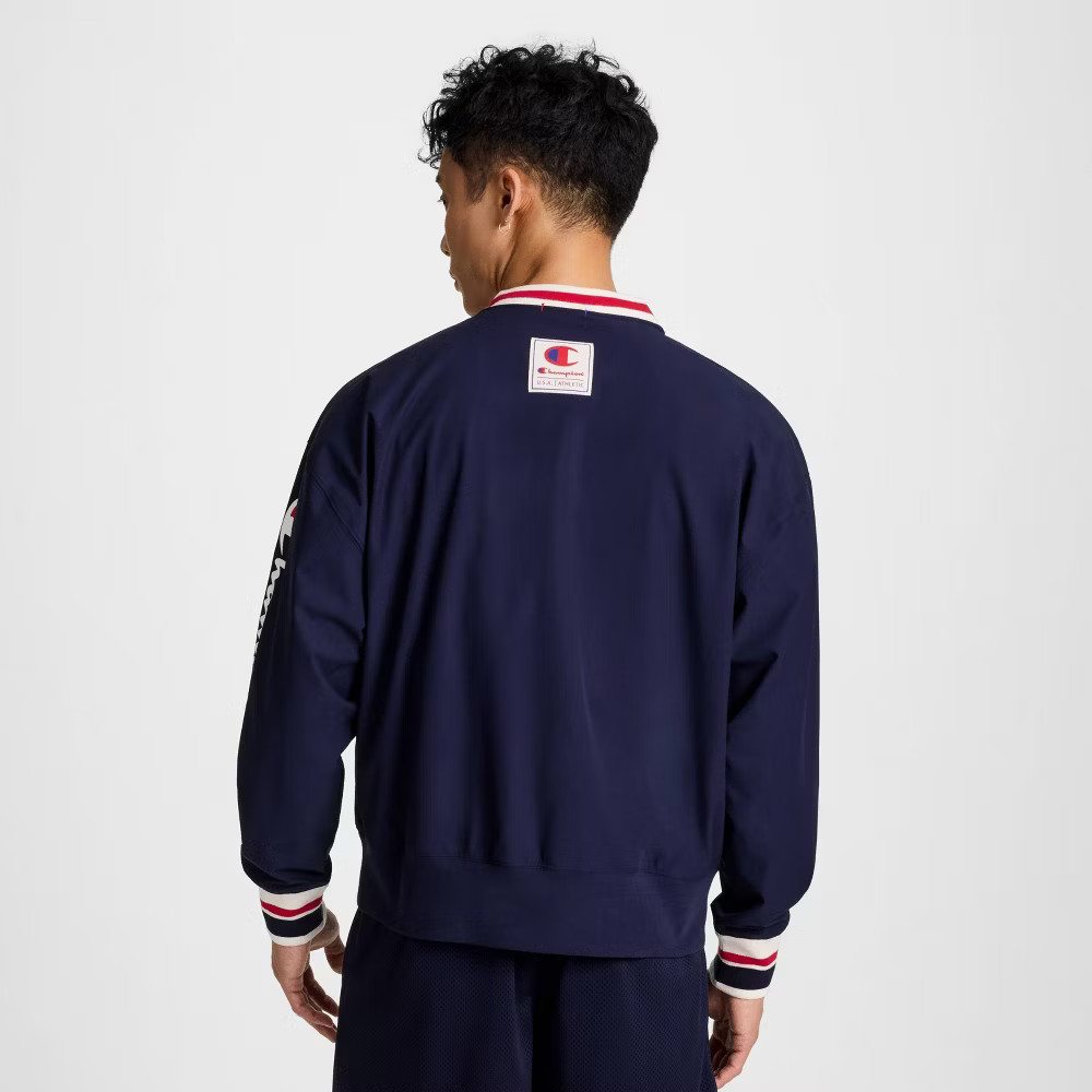 Champion Men V-Neck Pullover – Navy S