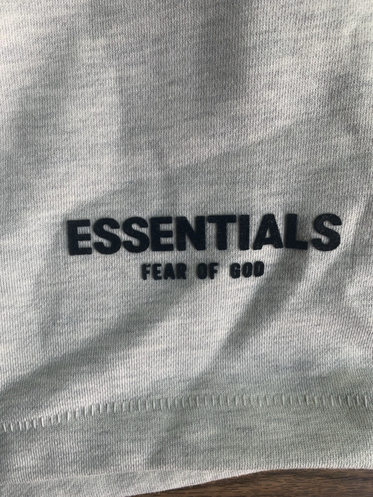 Essentials Fear of God Men’s Gray Sweat Shorts M Pockets Drawstring Logo NWT