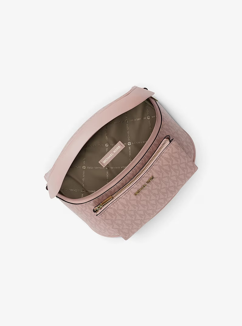 Michael Kors Slater Medium Signature Logo Sling Pack Powder Blush MK