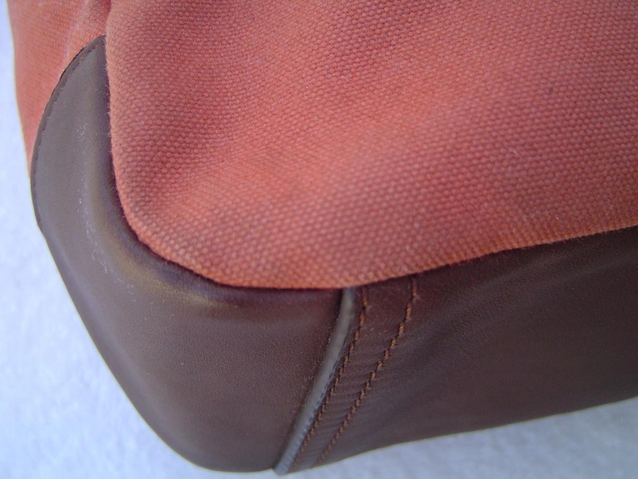 AUTHENTIC COACH MENS CAMDEN ORANGE CANVAS LARGE MESSENGER BAG #70829 VGC