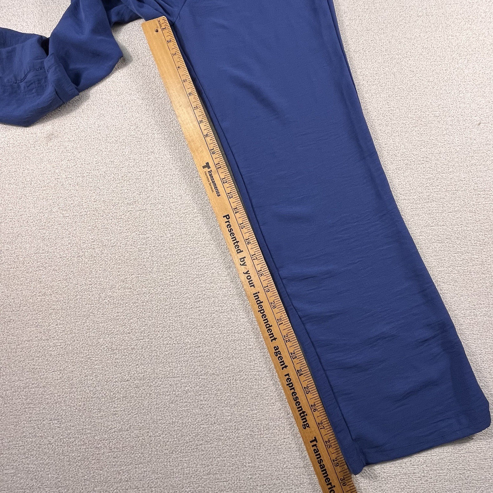 89th & Madison Lightweight Work Casual Pants Women Medium Blue Relaxed Whimsicle