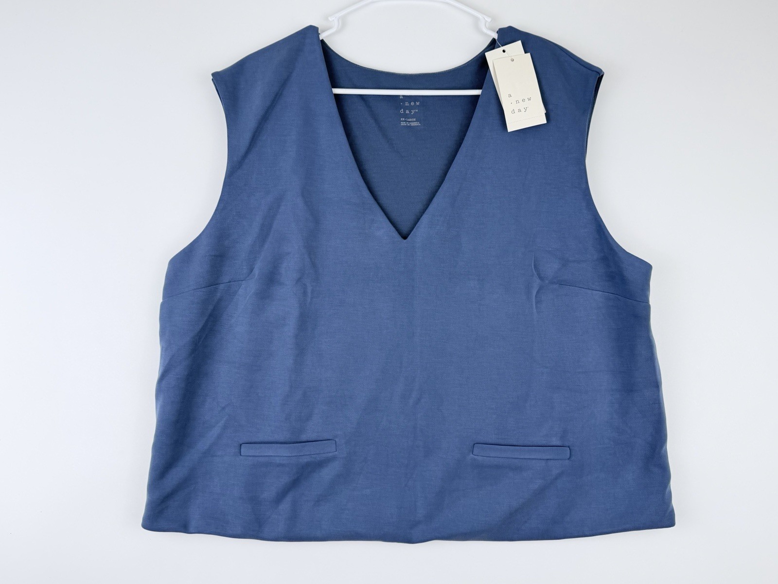 A New Day Women’s Sandwash Vest Blue Size 2XL