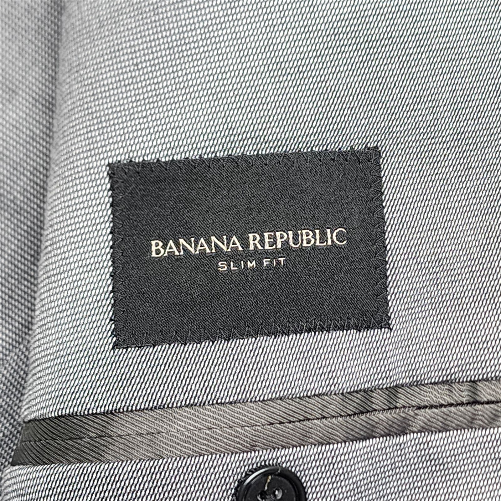 Banana Republic 44R Gray Nailhead Stretch Cotton 283441 Surgeon Cuff Blazer
