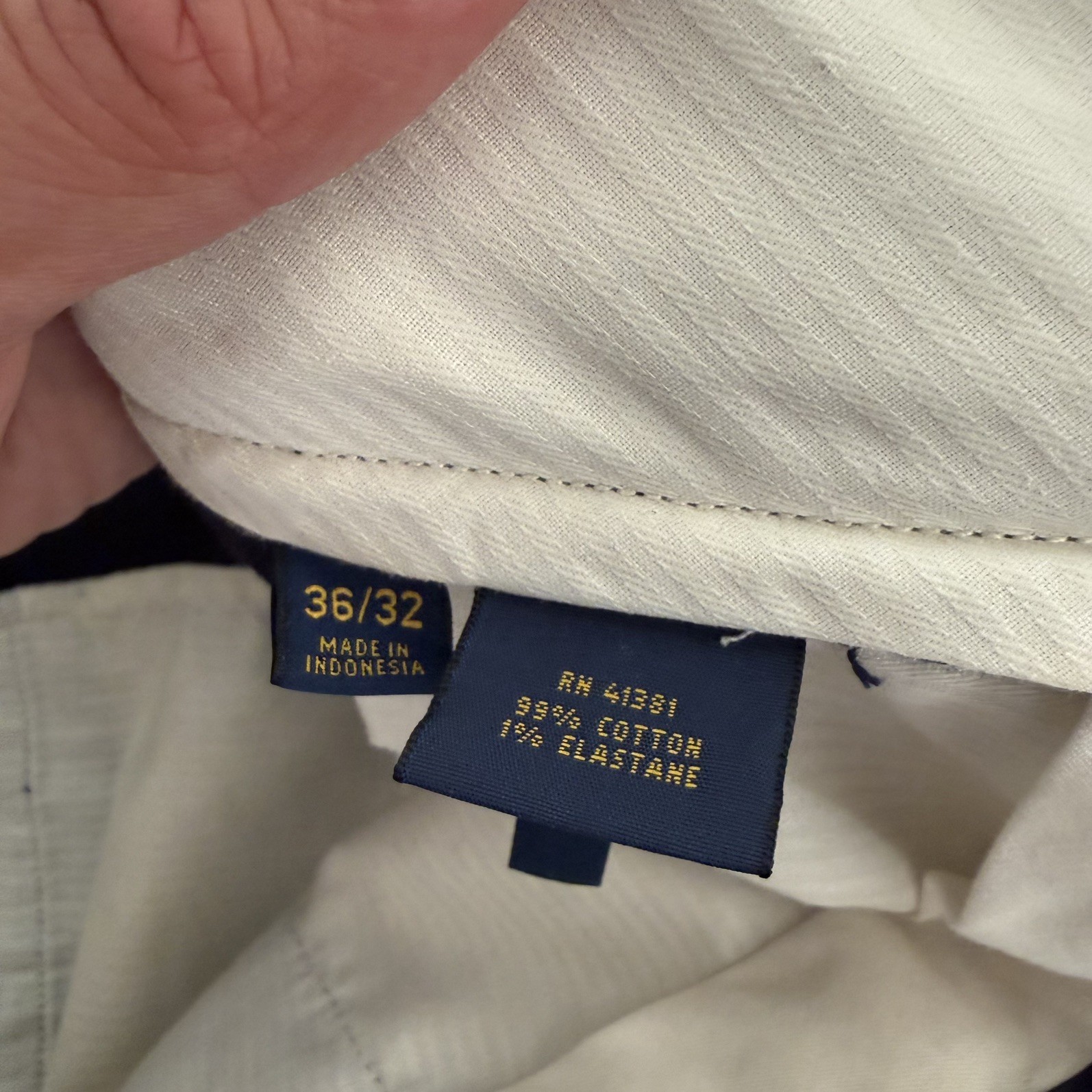 Polo Ralph Lauren Pants Mens 36×32 Navy Corduroy Stretch Straight Leg Chino Cord