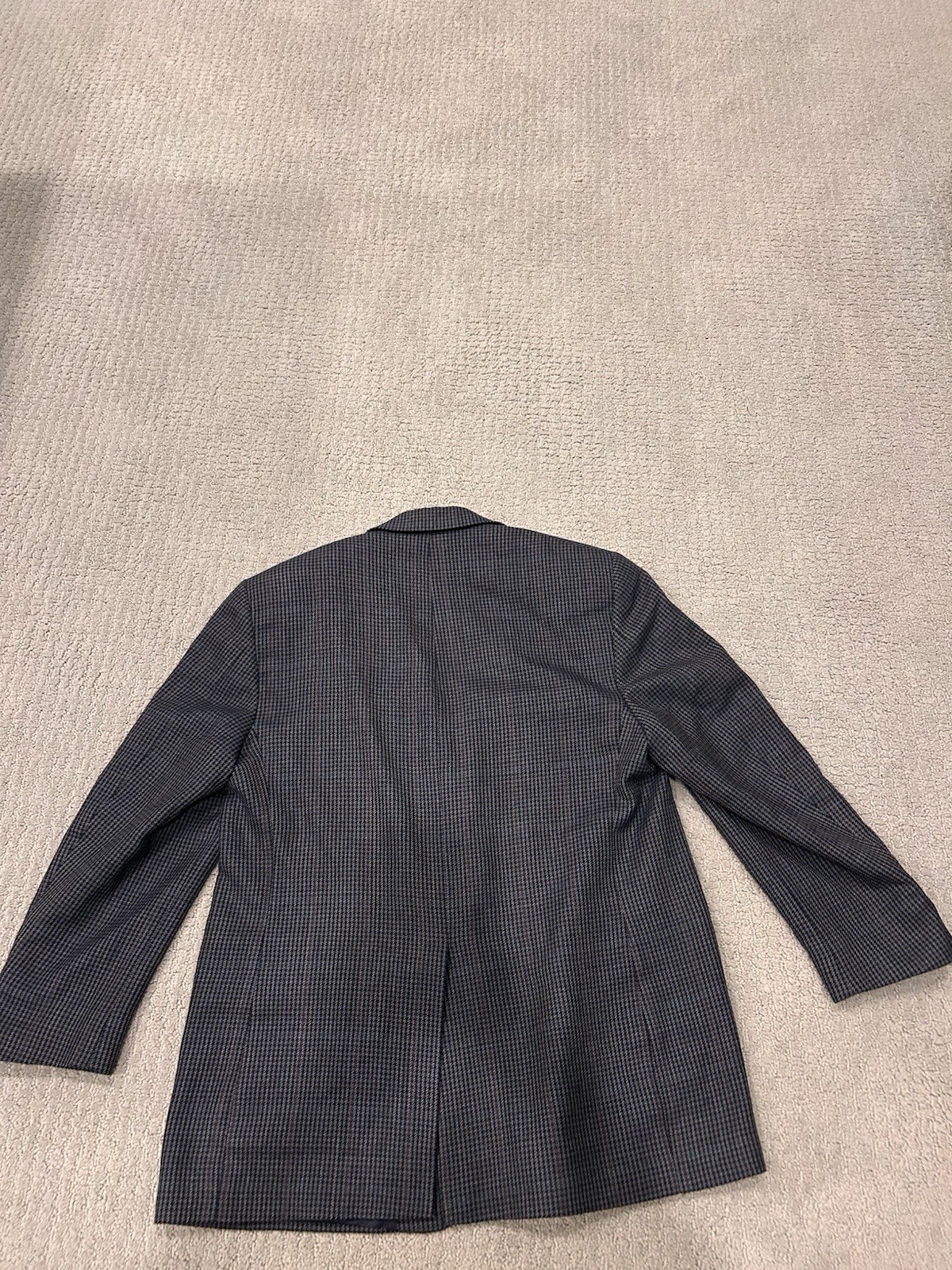 Vintage Brooks Brothers Makers Suit Jacket 45R Gray Houndstooth Plaid Wool USA