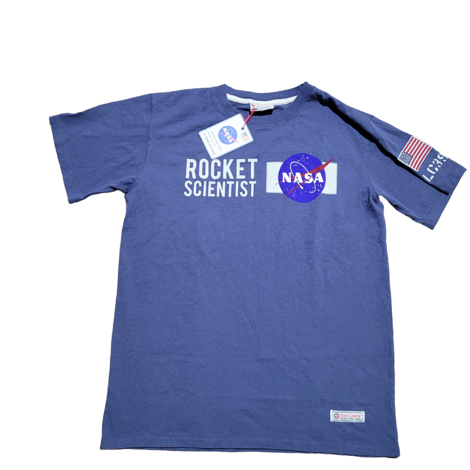 Red Canoe NASA Rocket Scientist Small Blue T-Shirt NWT