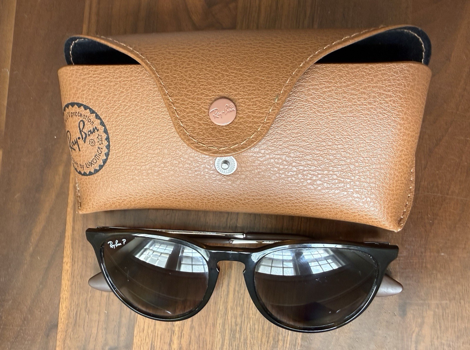 Ray-Ban Erika RB4171 710/T5 Polarized Frame Brown Lens 54-18 145mm