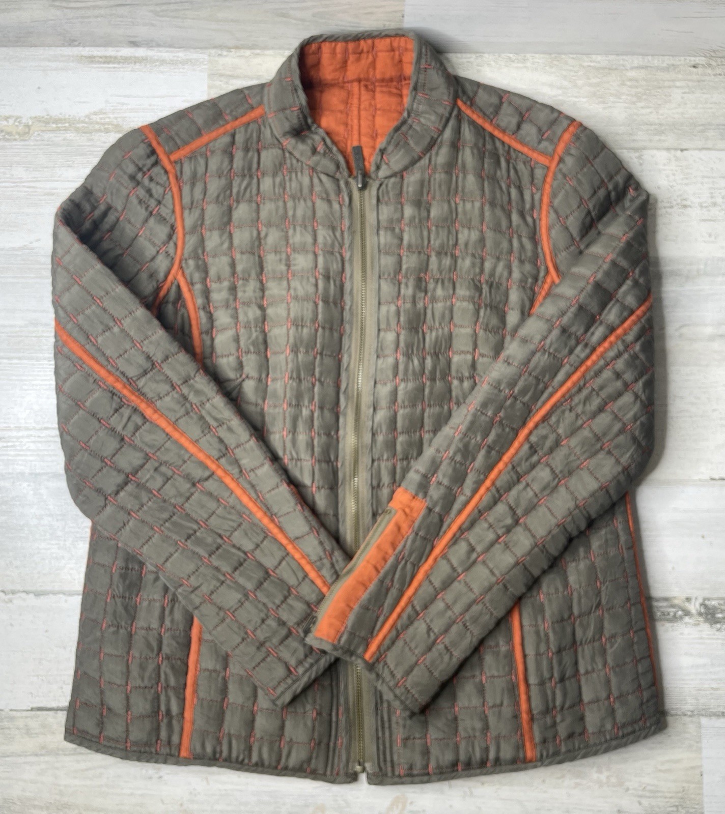 Oleg Cassini 100% Reversible Quilted Jacket Lightweight Women’s Size: M GUC