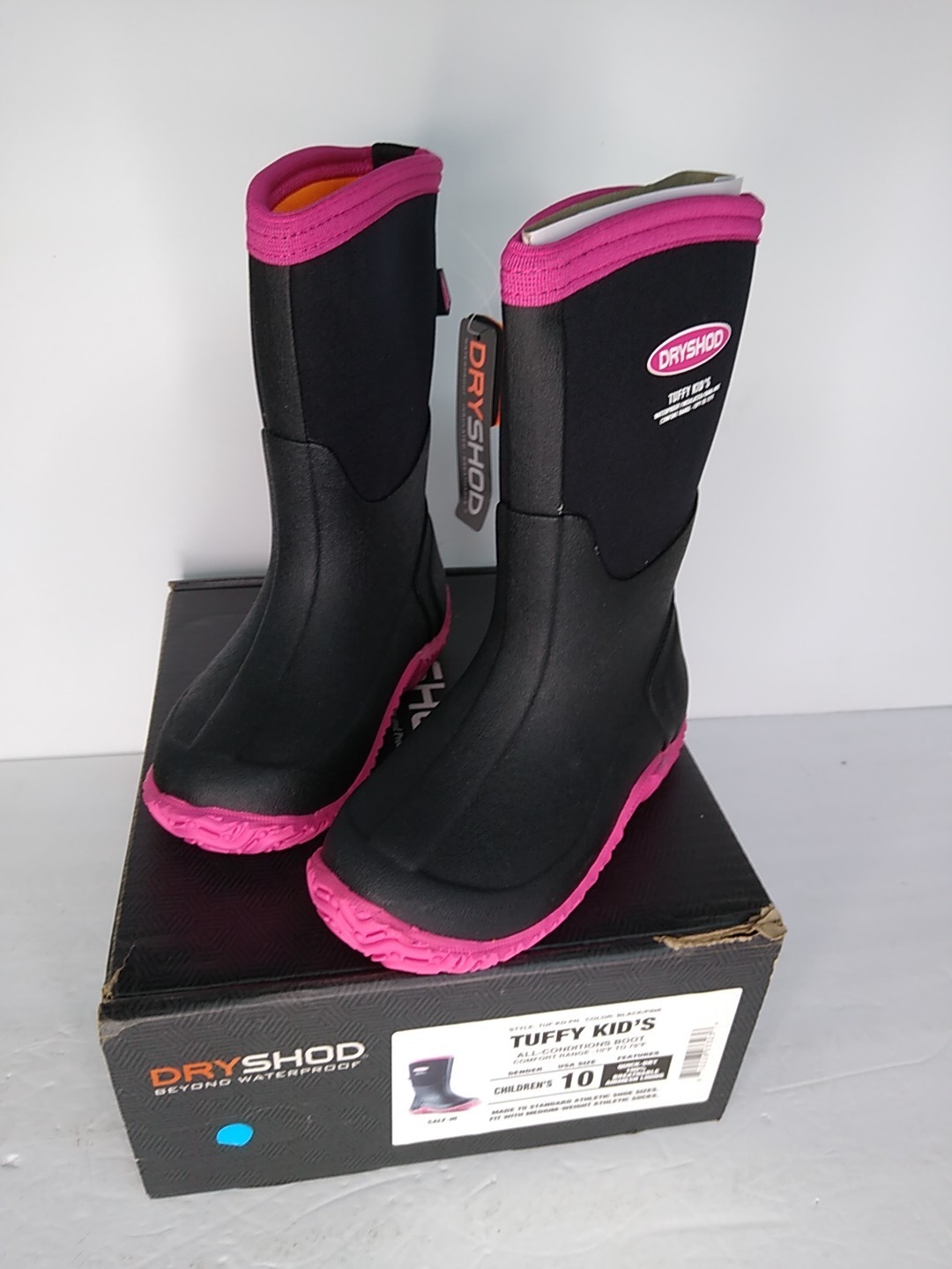 Childrens Dryshod Tuffy Hydrokote Waterproof Rugged Insulated Boots Size 10