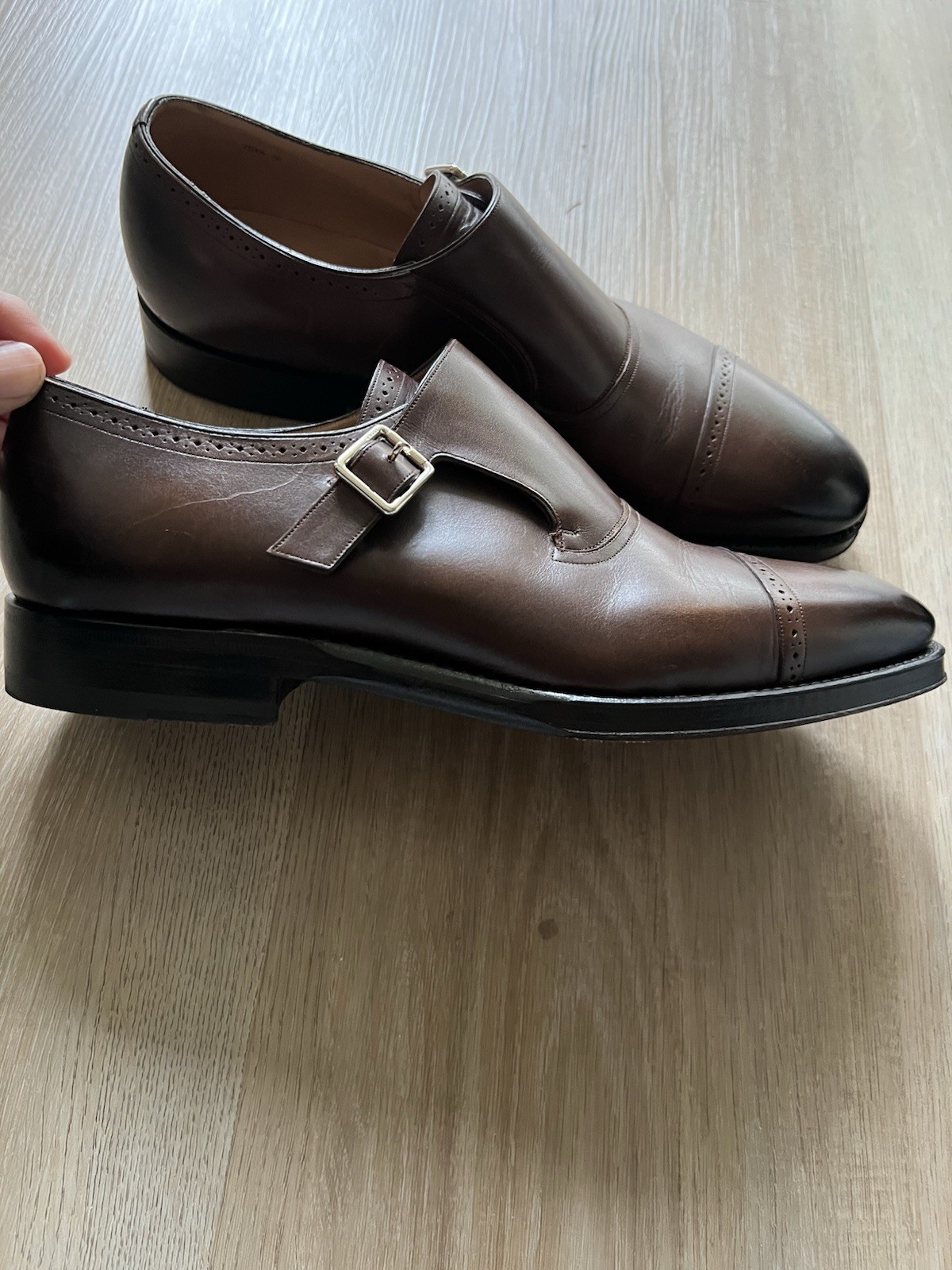 Bally Scribe Men’s Goodyear Monk Strap Shoes US 8
