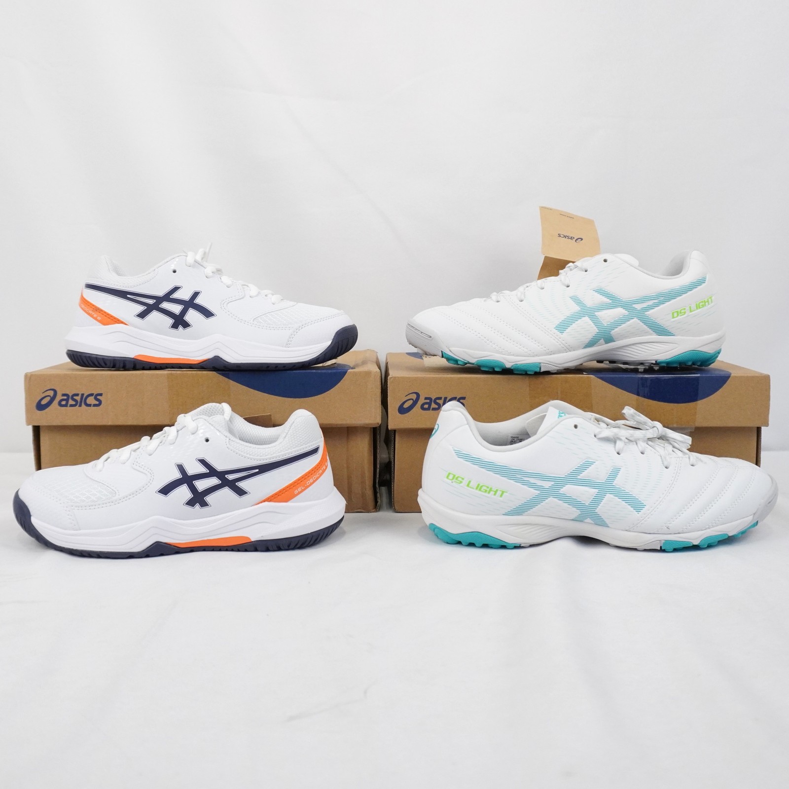 Asics GEL-DEDICATE 8 GS & DS LIGHT JR GS TF Shoes – Kids Sizes 2 & 5.5 Lot of 2