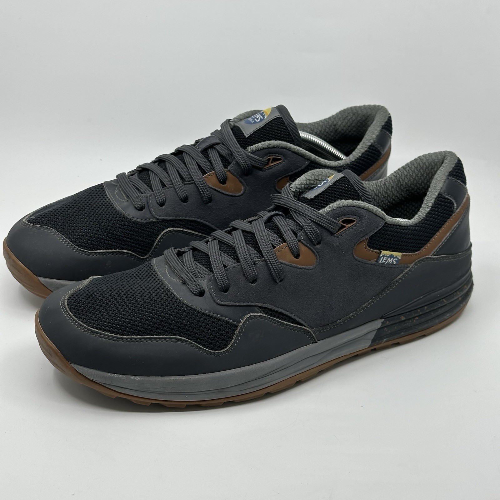 Lems Trailhead Shoes Mens 13D Stormy Night Gray Hiking Trail Minimalist Sneakers