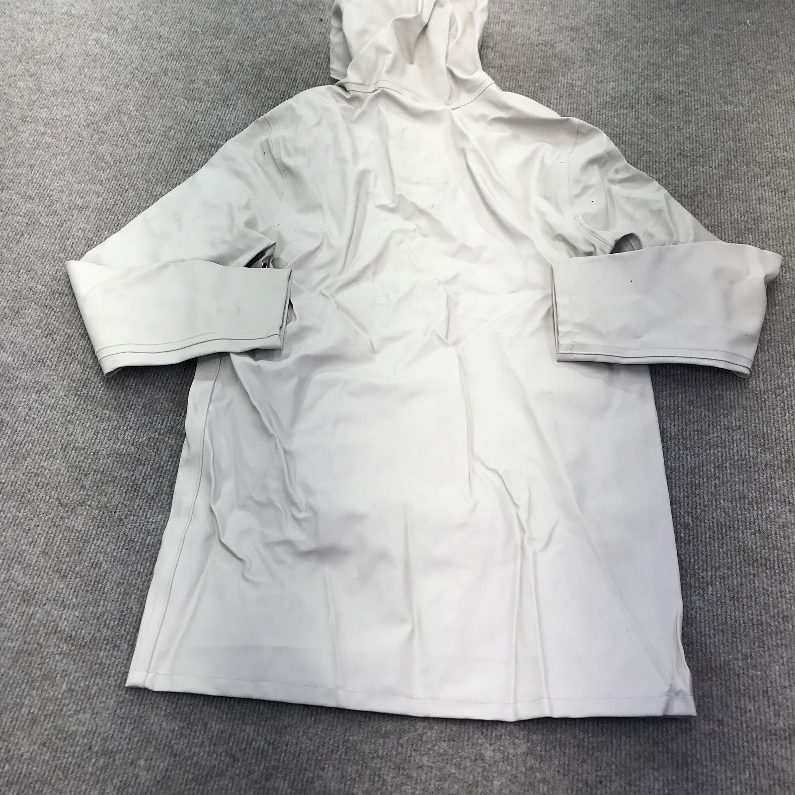 Stutterheim Stockholm Raincoat Jacket Womens XS Light Sand Hooded Waterproof