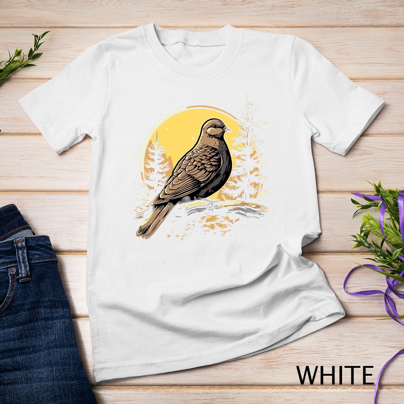 Retro Style Mourning Dove T-Shirt Unisex T-shirt