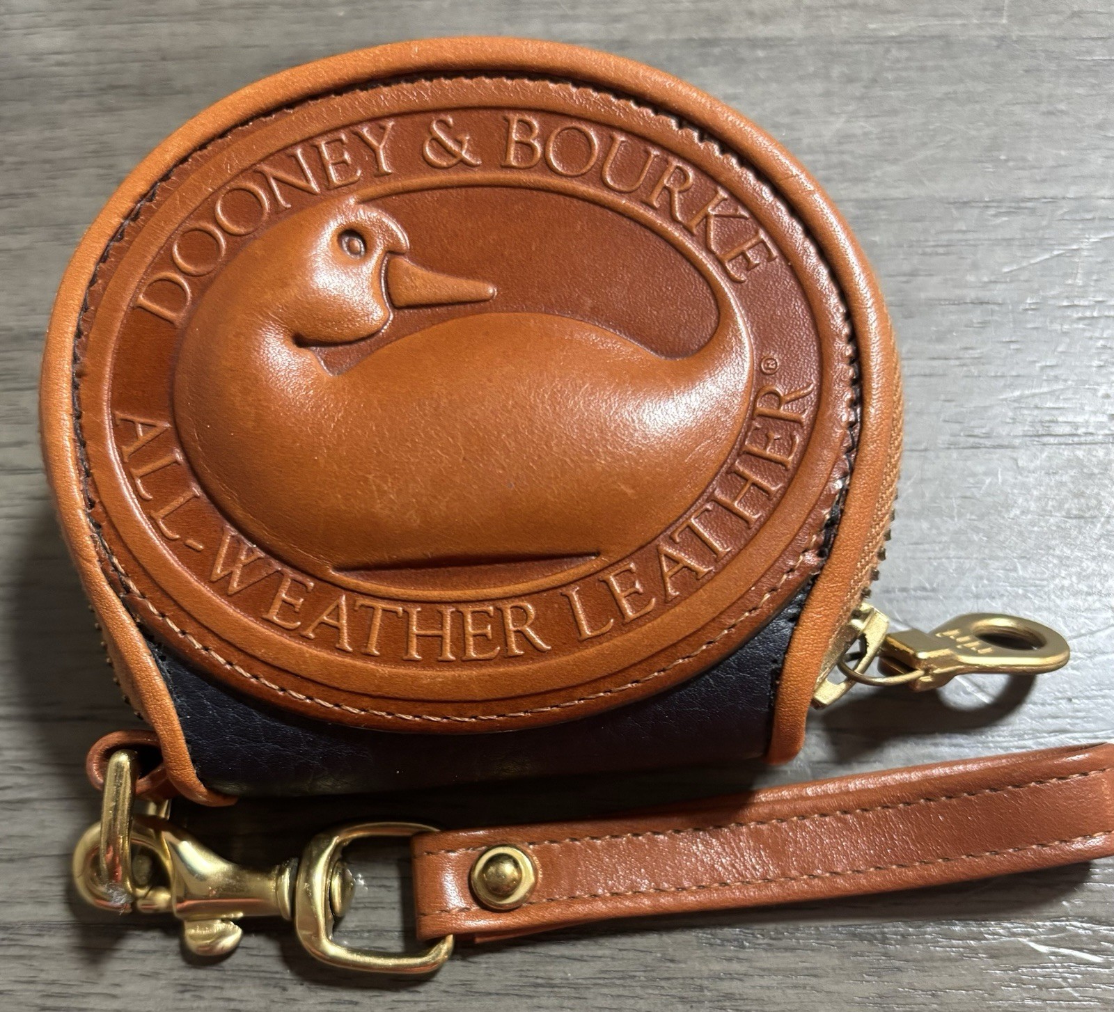 Dooney & Bourke All-Weather leather big duck vintage coin purse wristlet