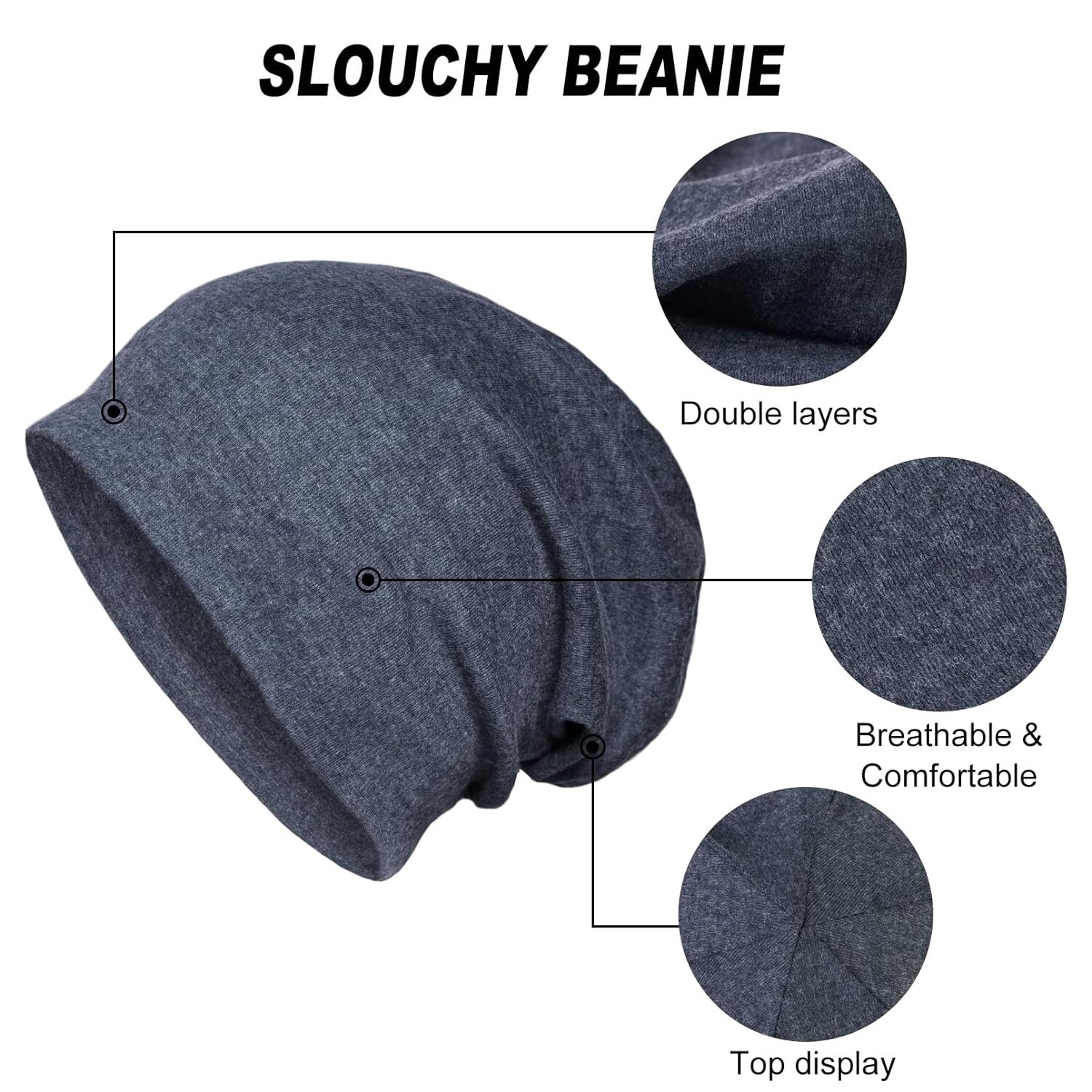 Men’s Winter Casual Beanie Cap Cotton Blended Warm Hat Hat Slouch Women Cap Hat