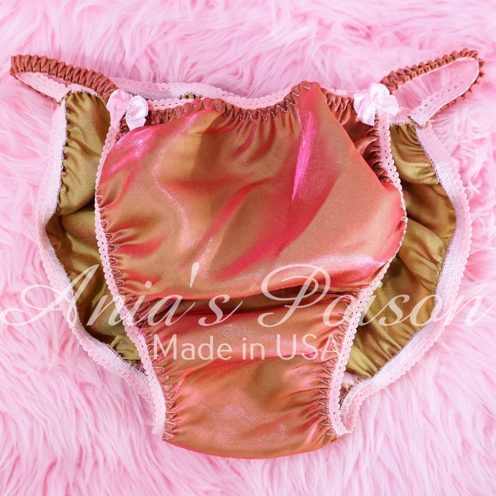 Sissy Satin Panties for MEN – iridiscent wetlook String bikini many colors