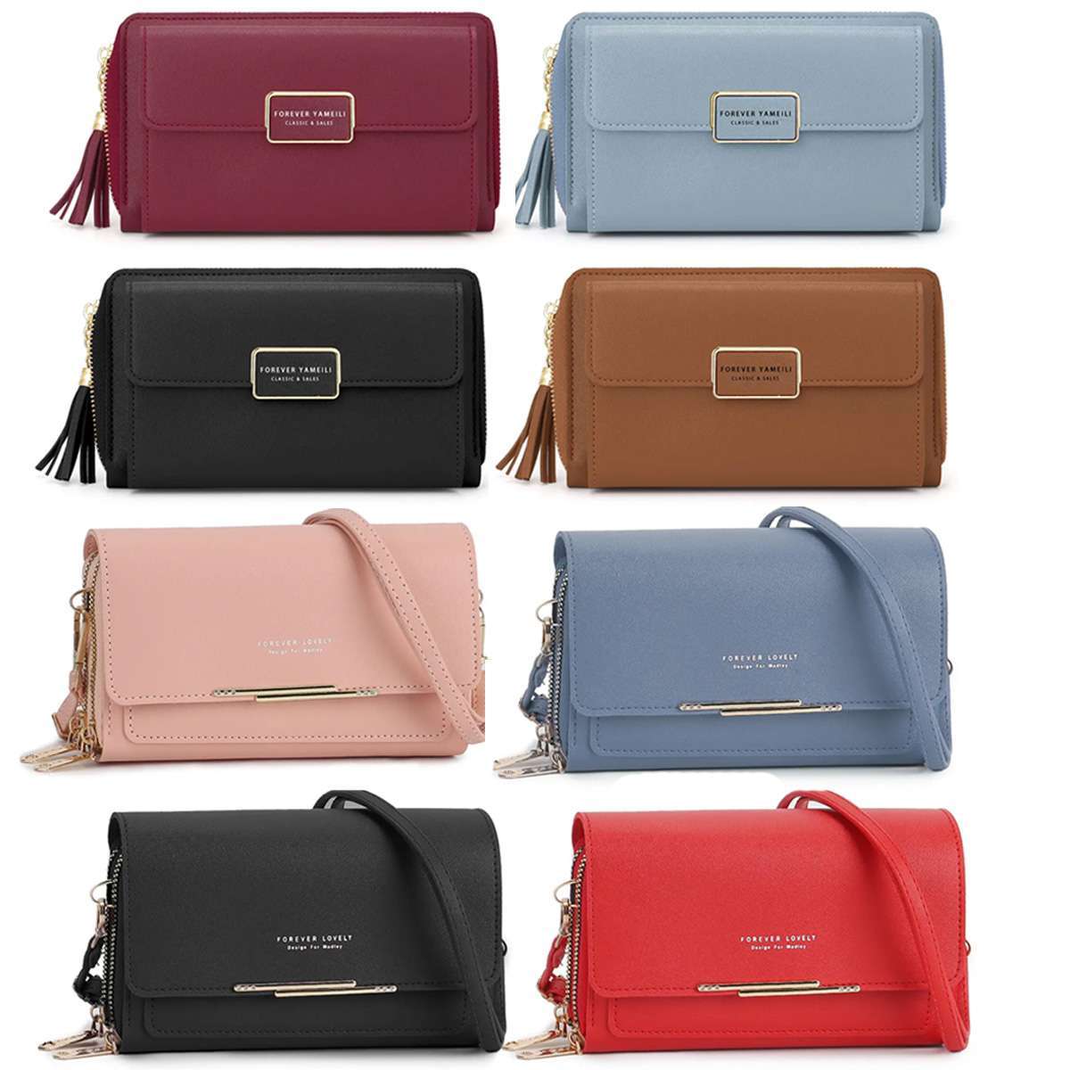 Women Small Crossbody Shoulder Bag Phone Bags Card Holder Wallet Purse Handbag
