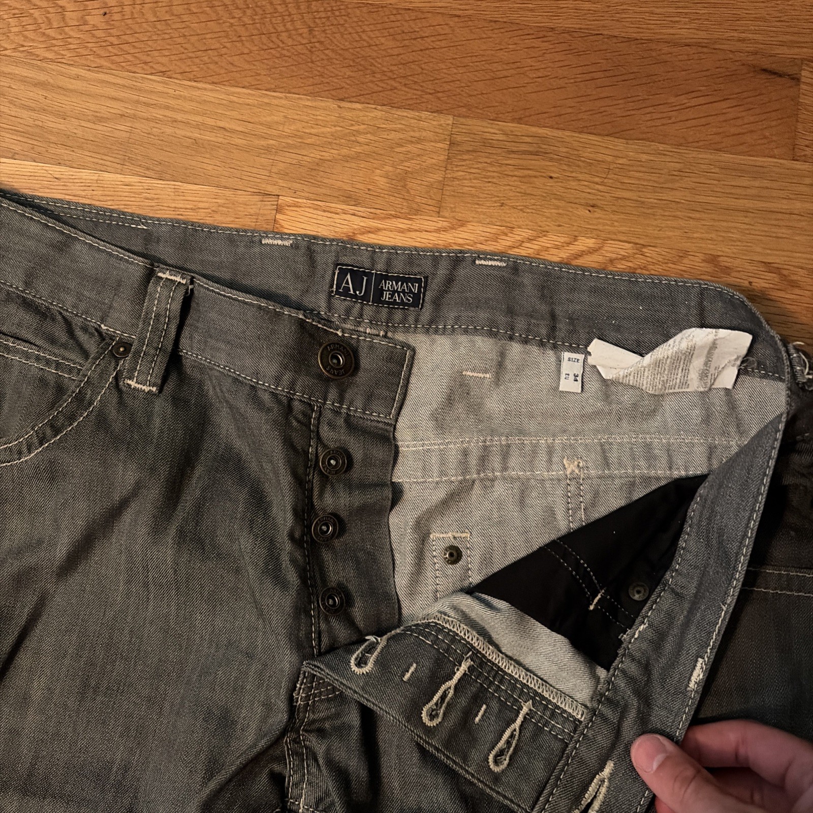 Armani Exchange Men’s Black Denim Jeans Size 34X34.
