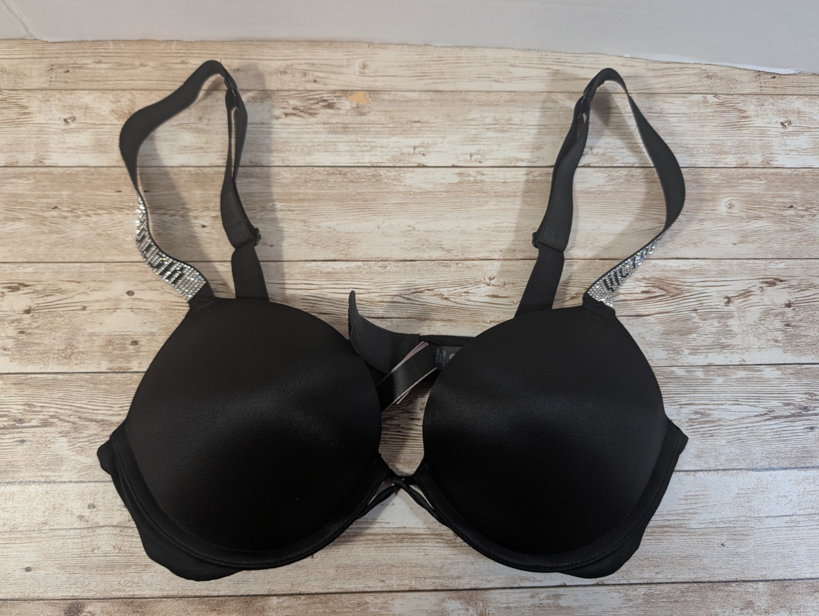 Victoria’s Secret Very Sexy Bombshell Push-Up Bra Rhinestone Straps Size 34B