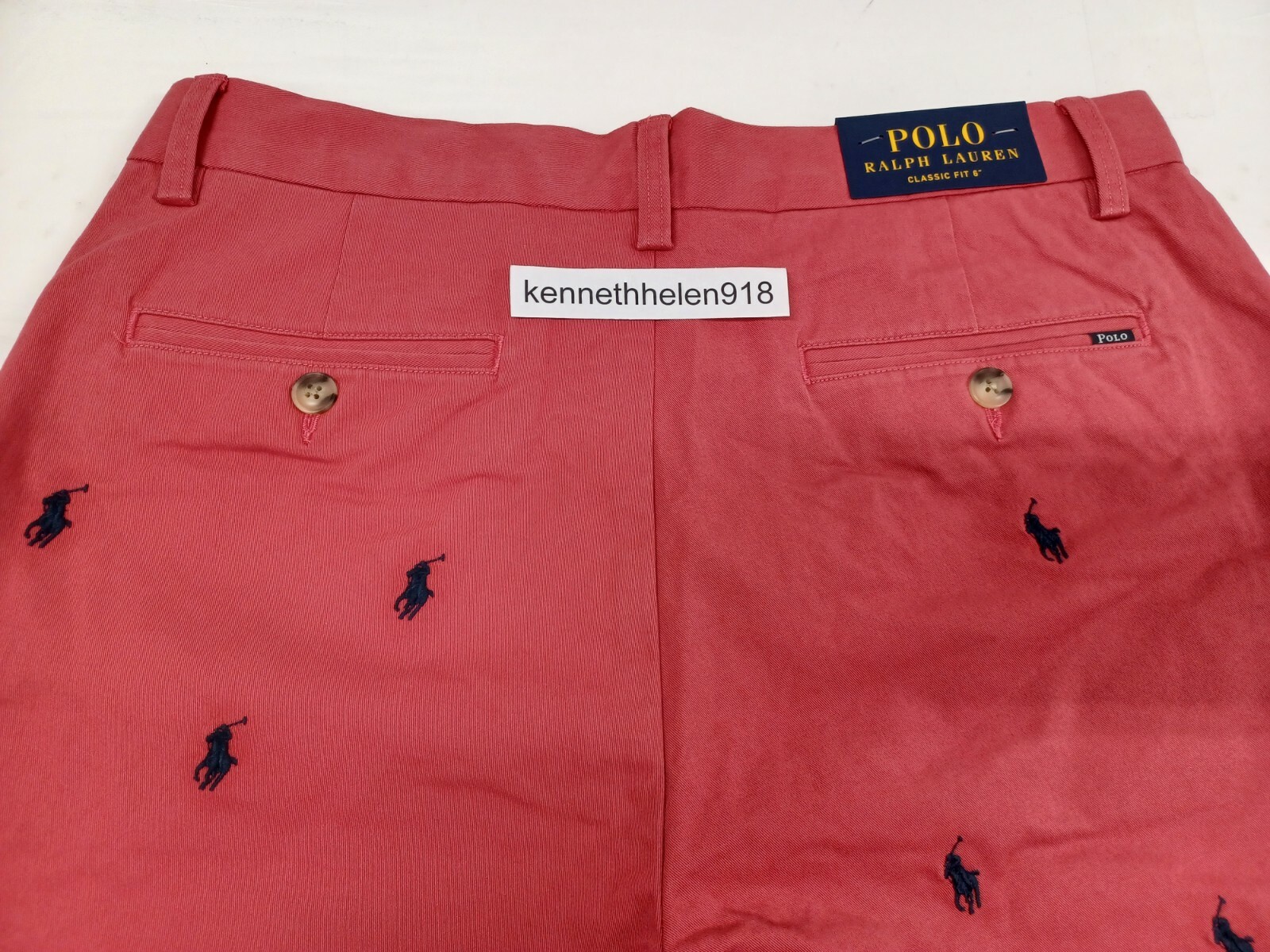 POLO RALPH LAUREN ALLOVER PONY STRETCH CLASSIC FIT 6” SHORTS SIZE 30,32,33,34,36