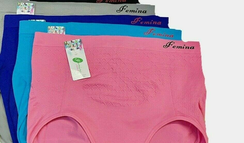 Lot of 3-6 Womens High Waist Stretch Tummy Control Body Shaper Panties Under 23