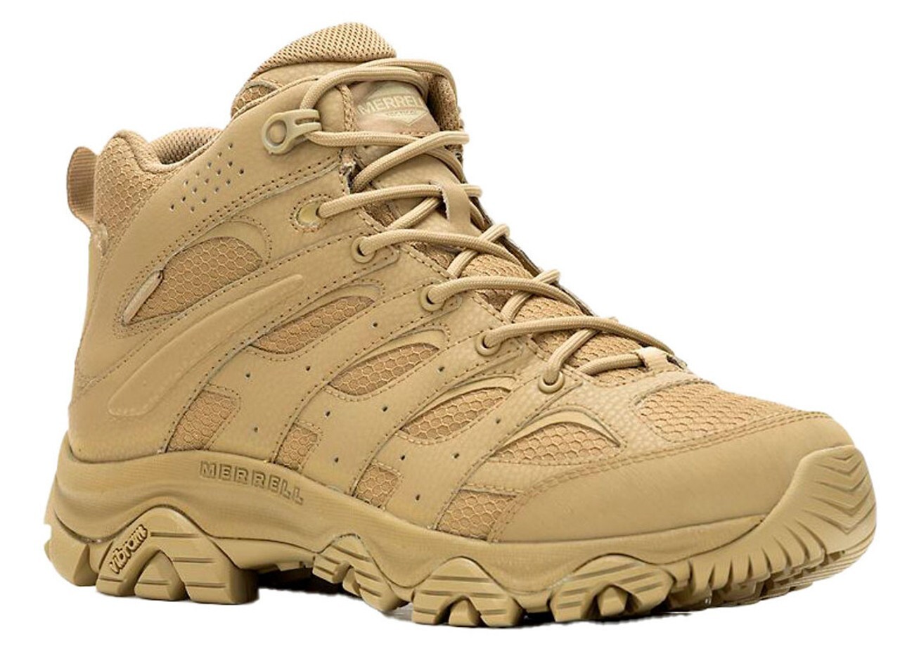 Merrell Men’s Moab 3 Mid Tactical Waterproof Coyote Boot