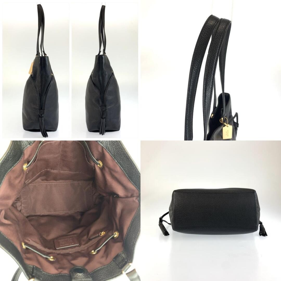 Excellent Condition COACH Andy Black Gold Hardware Leather H2279 CA200 Tote Bag