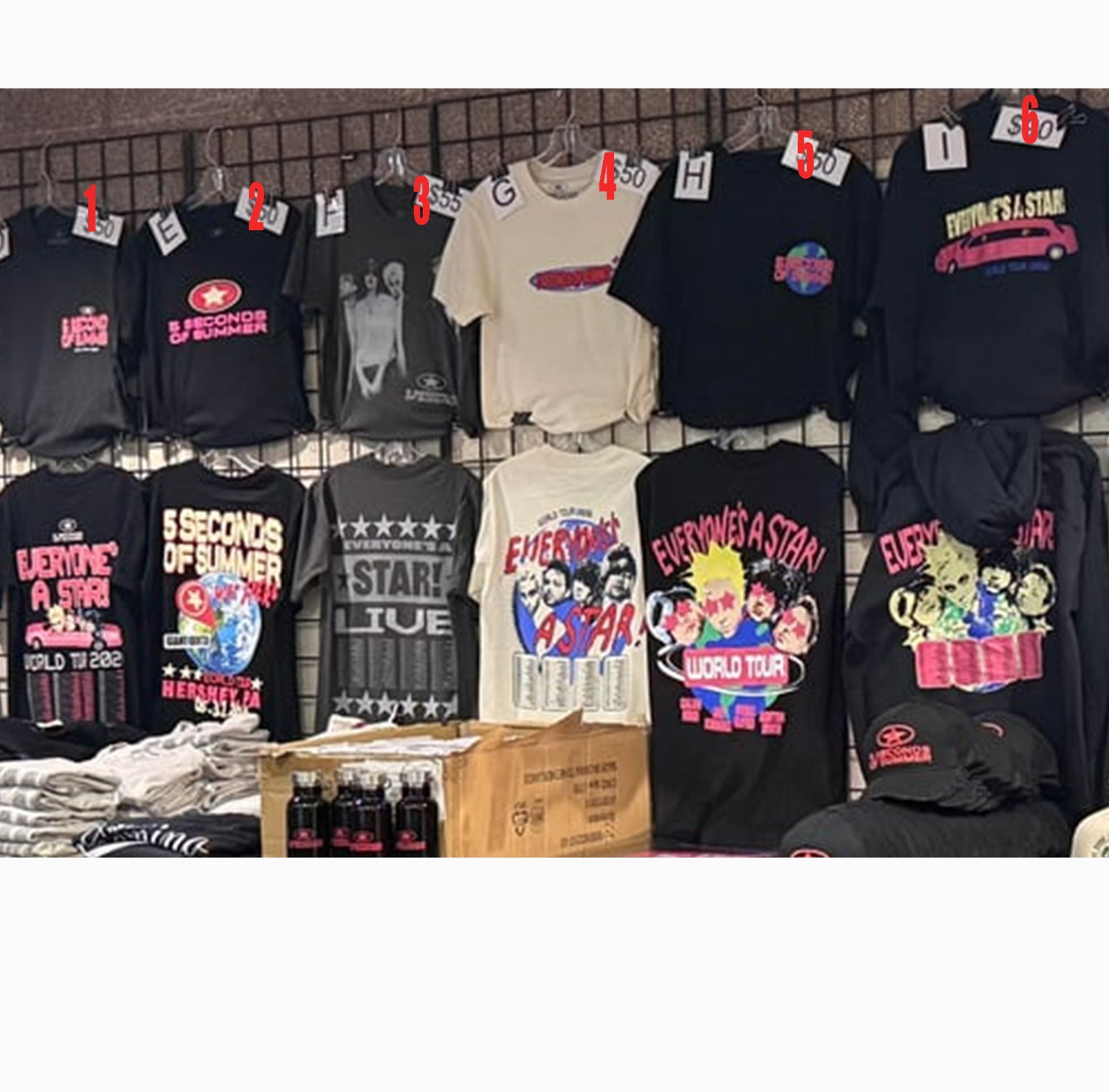 5 Seconds of Summer Everyone’s A Star Tour North America 2026 T shirt reprint