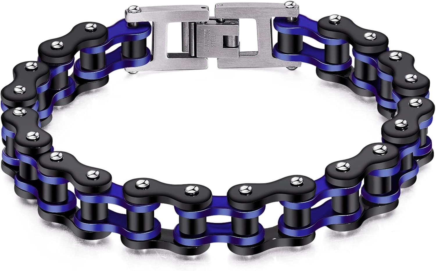 Feraco Mens Bikers Bracelet Stainless Steel Motorcycle Bike Chain Bracelets 8.4