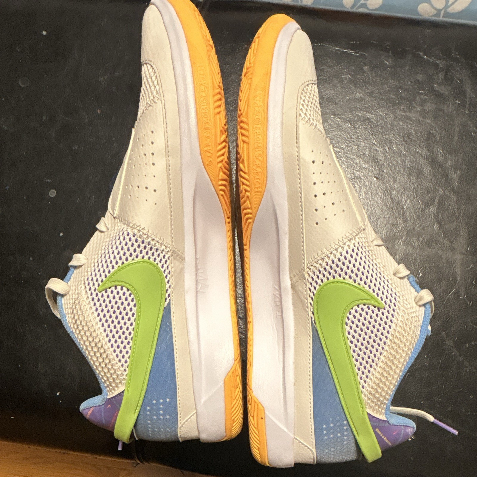 Nike Men’s Athletic Sneaker Low Top Lace-Up White/Green Purple/Blue Rubber