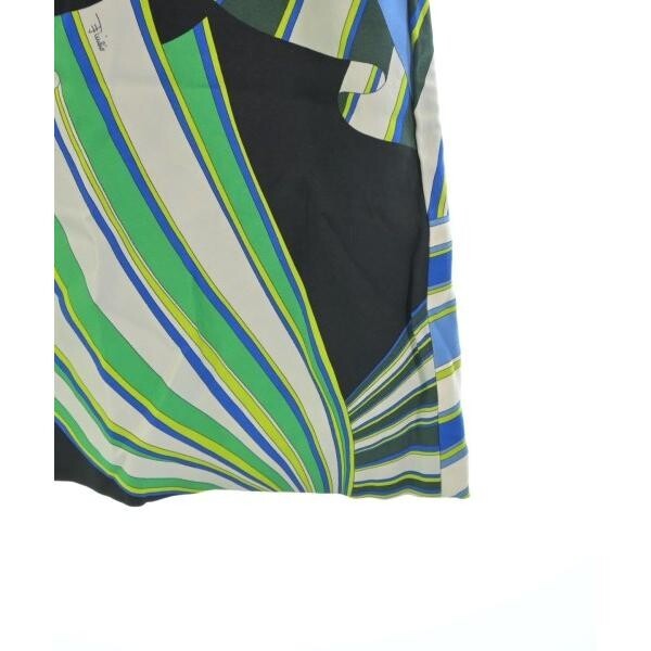 EMILIO PUCCI Womens Blue Black White Abstract Knit Dress 42 Auth