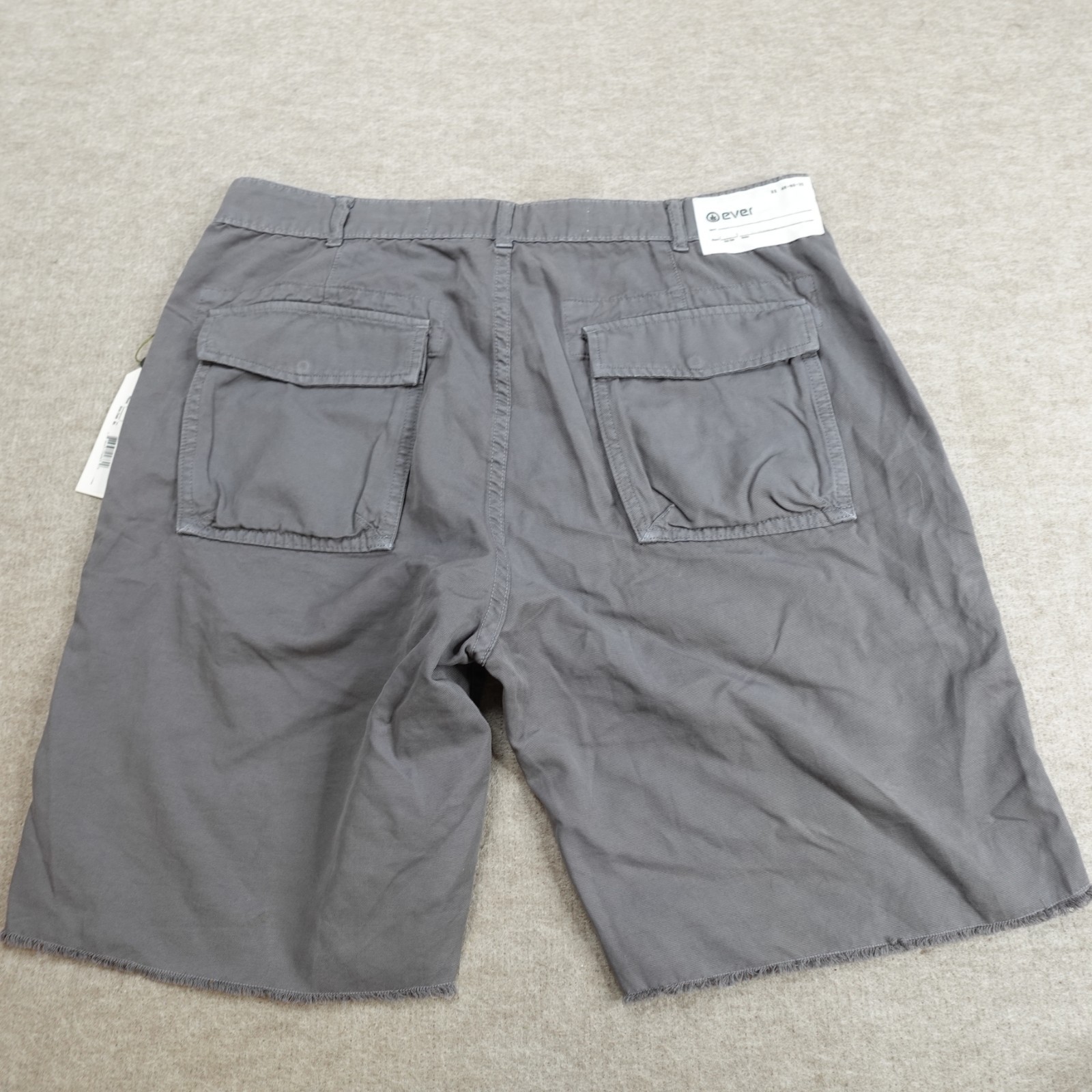 Ever Shorts 34 Gray Solid 7″ in Cotton Banning 8.5″ in Made in USA NEW