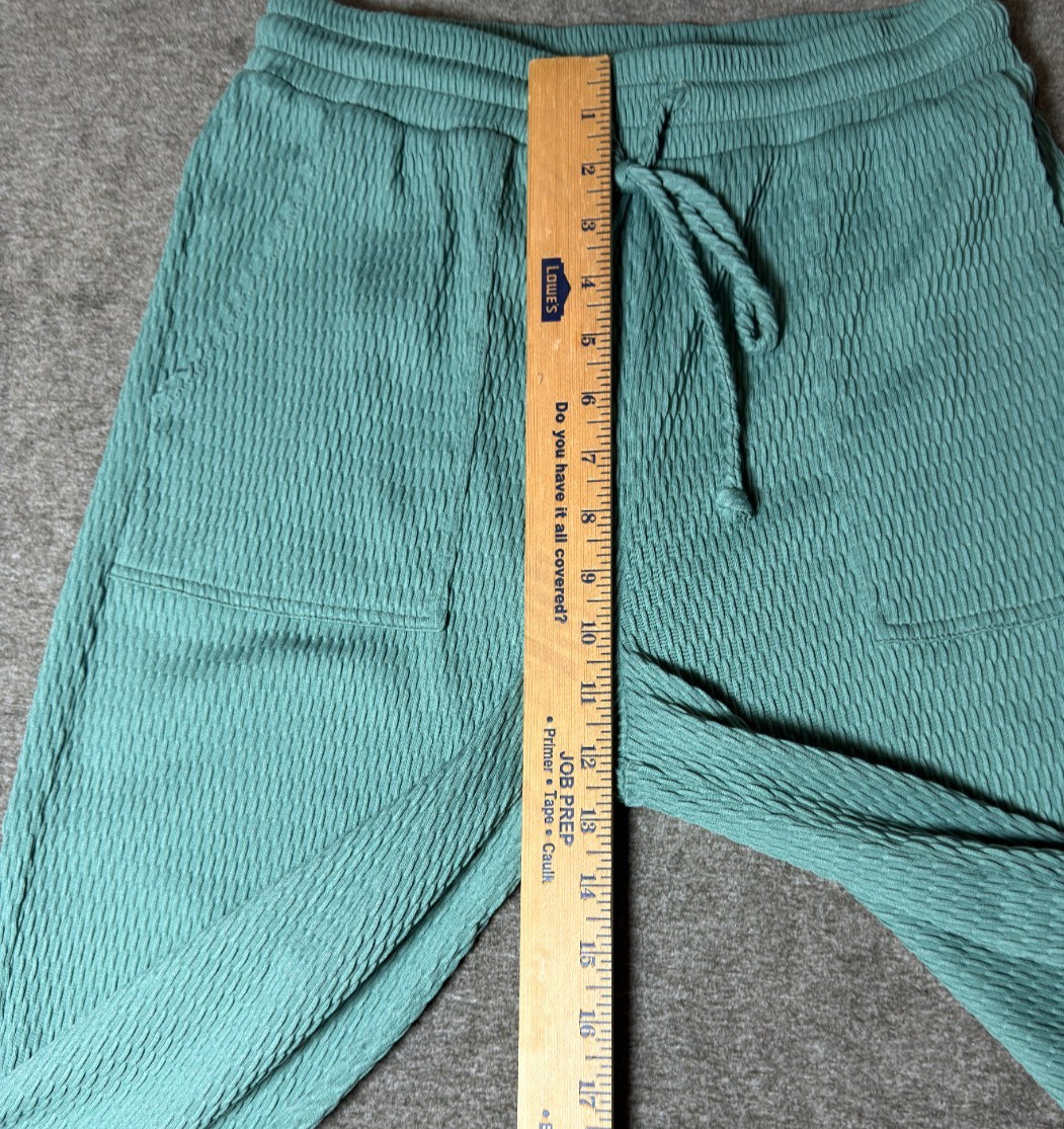 Stylive Teal Textured 2-Piece Boutique Lounge Set Top Pants Medium Made in USA