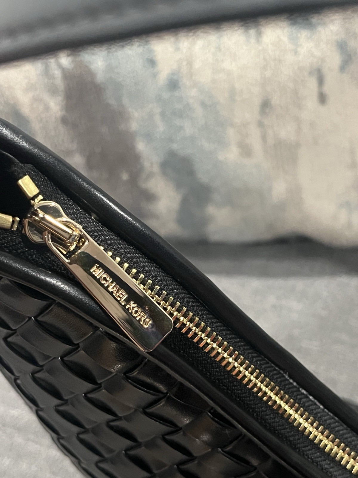 Black MICHAEL KORS Nayla Medium Hobo Woven Shoulder Bag NWT