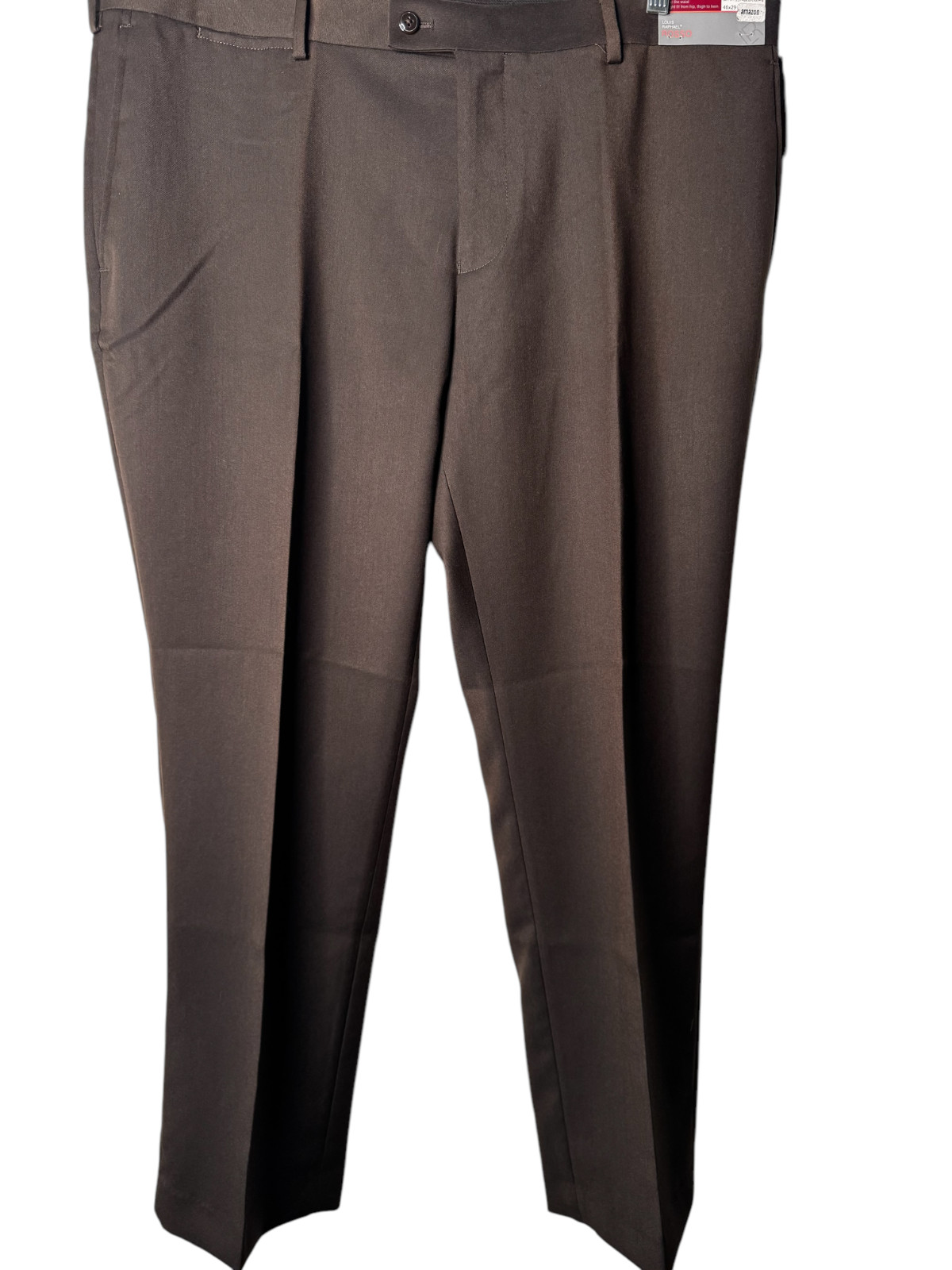 Louis Raphael Rosso Brown Dress Pant Perm Hidden Flex Waistband Size 40×29