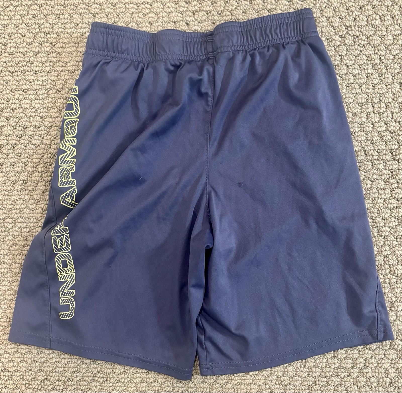 Under Armour YLG Navy/Yellow Logo Shorts