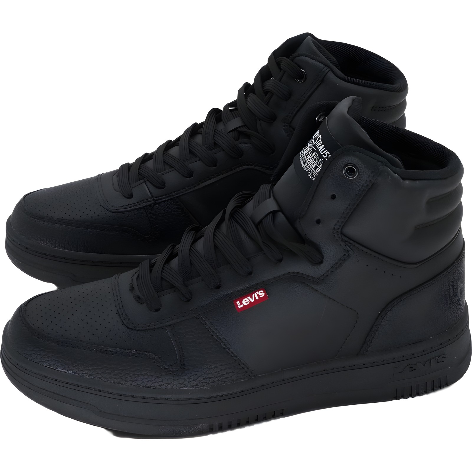 Mens Levis Drive High Top Fabric Black Mono US 8M