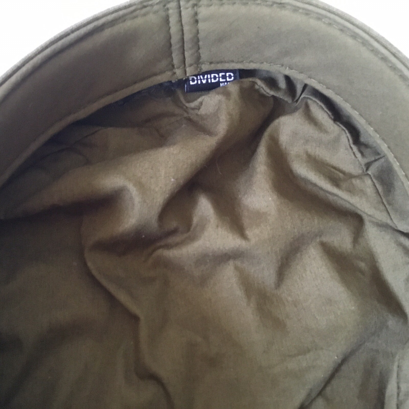 Divided H&M Cadet Cap Hat Beret Green Black Braid Button Adjustable Strap Clean