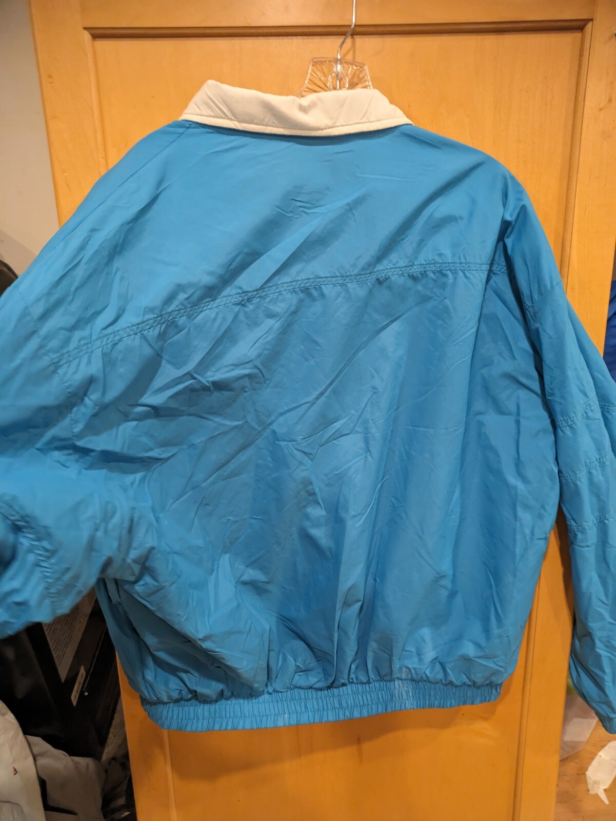 Vintage 1990’s Teal Zip Up Windbreaker Jacket Made in USA Size: XL Cellular One