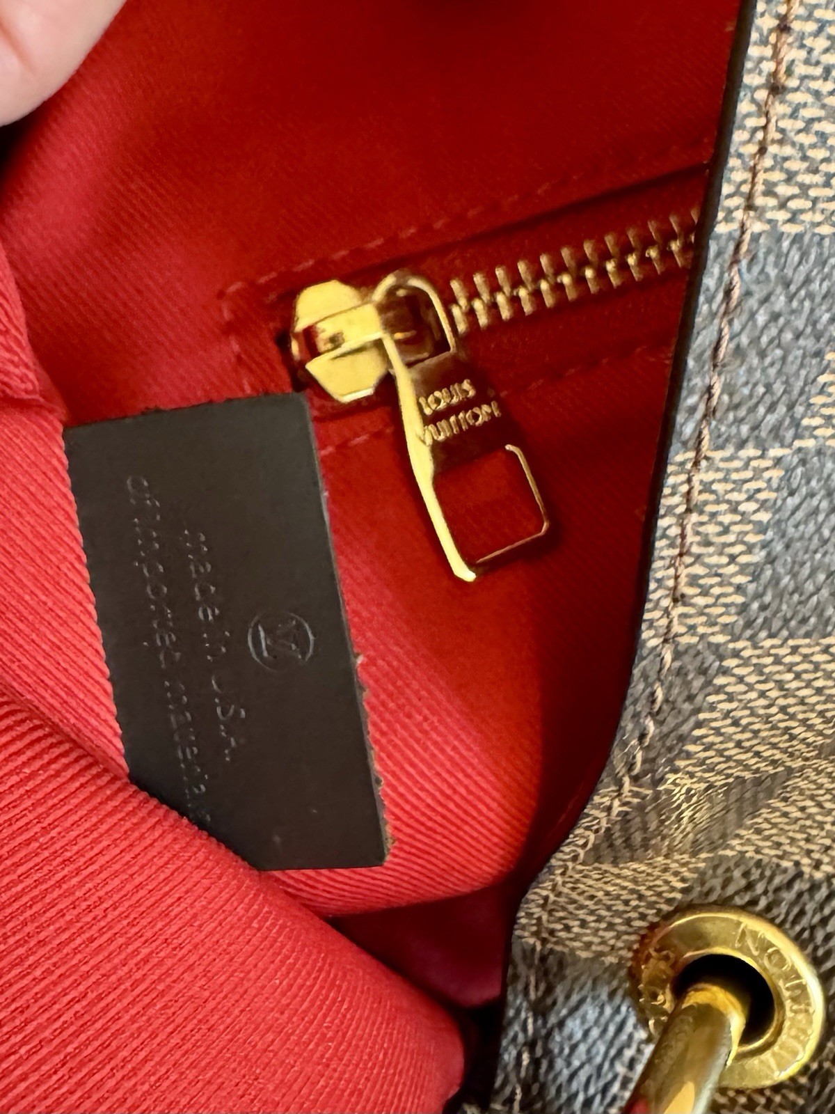 Louis Vuitton Graceful MM Damier Brown Shoulder Bag w/ Box Dust Bag Tag