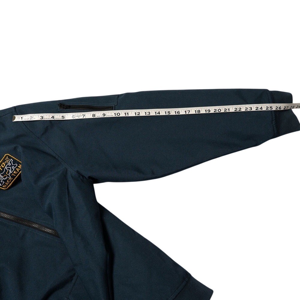Fox Racing Moto-X Navy Machinists Bomber Coat Hood Men’s XXL, Quilted Lining EUC