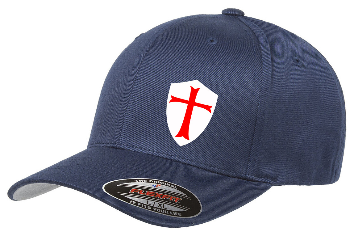 KNIGHTS TEMPLAR SHIELD FLEXFIT 6277 HAT *FREE SHIPPING in BOX*