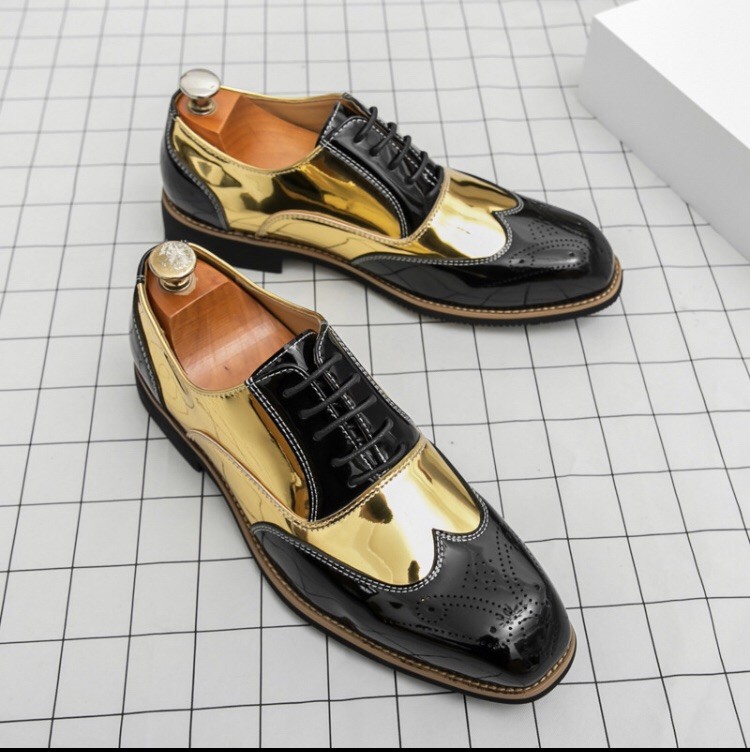 Men’s Brogue Dress Shoes Wingtip Oxford Lace Up Leather Shoes