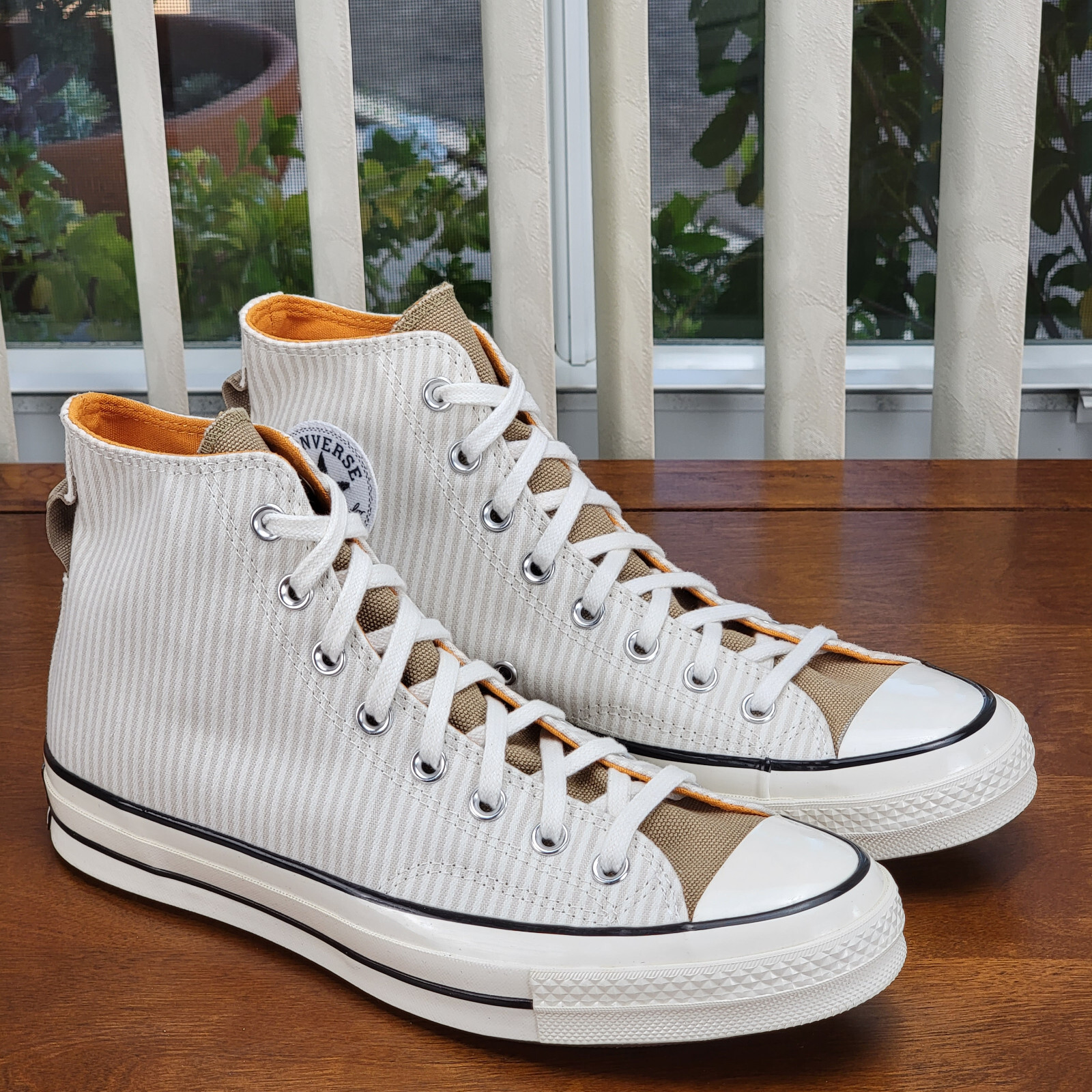 Converse Men’s Chuck 70 Hi Canvas A00473C Desert Sand/Egret/Egret Size 8.5