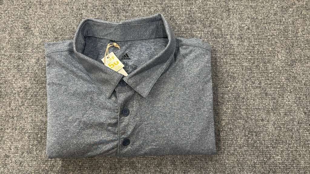 Adidas Men’s Ultimate 365 Aeroready Heather Golf Polo Shirt XL Crew Navy Melange