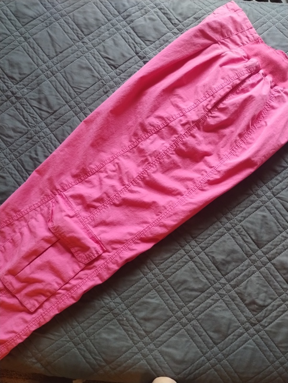 We The Free People Pink Parachute Cargo Pants Women’s Size Small Wide Leg Baggy