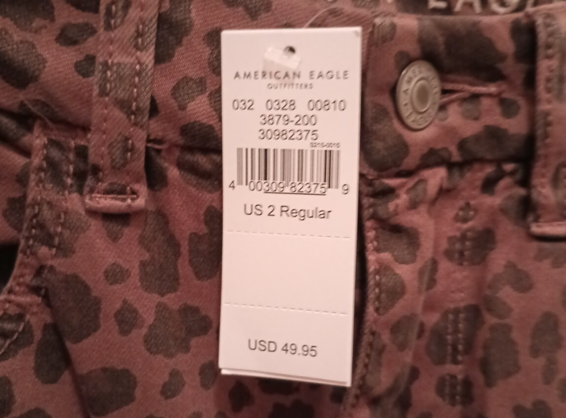 NWT AMERICAN EAGLE CURVY HI RISE JEGGING NEXT LEVEL STRETCH WOMENS JEANS 2R/26W